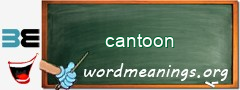 WordMeaning blackboard for cantoon